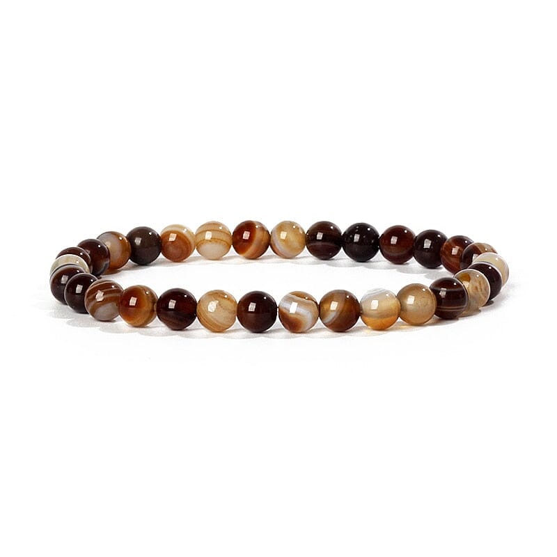 Bracelet Agates en pierre naturelle pour femmes 6mm Quartz Onyx perles Bracelet élastique Chakra guérison Reiki Yoga