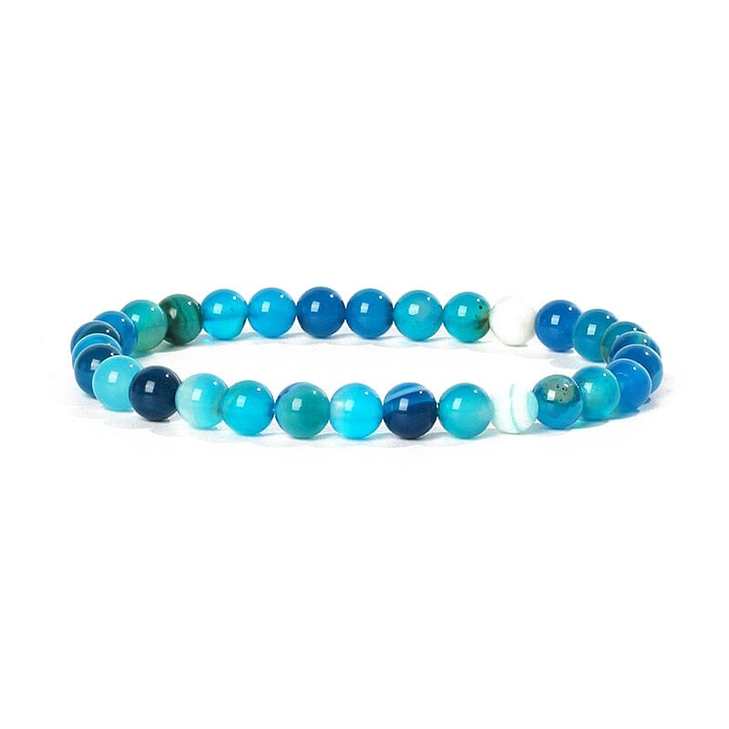 Bracelet Agates en pierre naturelle pour femmes 6mm Quartz Onyx perles Bracelet élastique Chakra guérison Reiki Yoga
