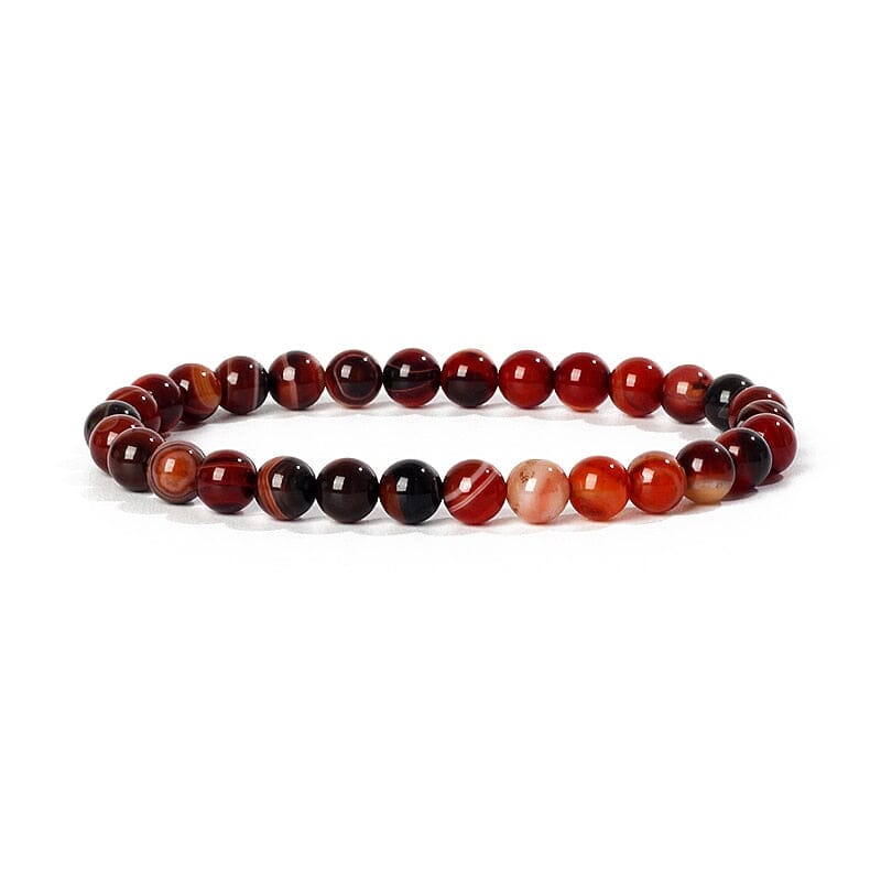 Bracelet Agates en pierre naturelle pour femmes 6mm Quartz Onyx perles Bracelet élastique Chakra guérison Reiki Yoga