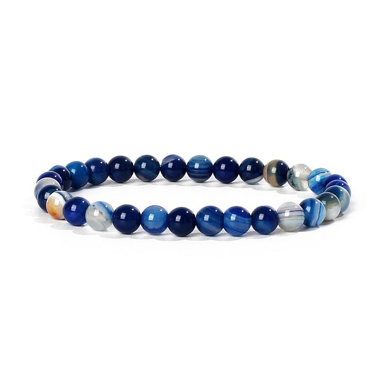 Bracelet Agates en pierre naturelle pour femmes 6mm Quartz Onyx perles Bracelet élastique Chakra guérison Reiki Yoga