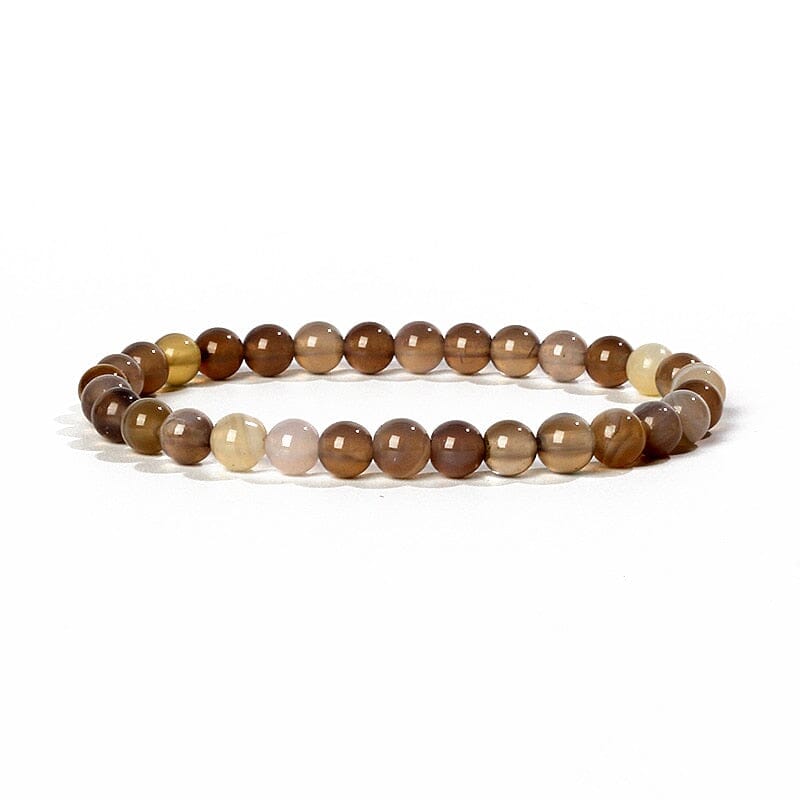 Bracelet Agates en pierre naturelle pour femmes 6mm Quartz Onyx perles Bracelet élastique Chakra guérison Reiki Yoga