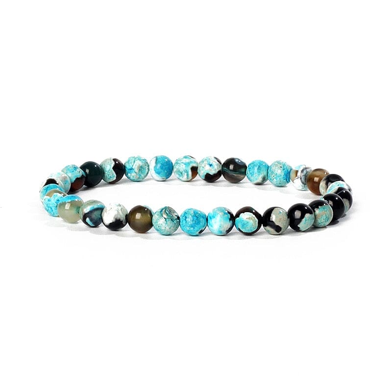 Bracelet Agates en pierre naturelle pour femmes 6mm Quartz Onyx perles Bracelet élastique Chakra guérison Reiki Yoga