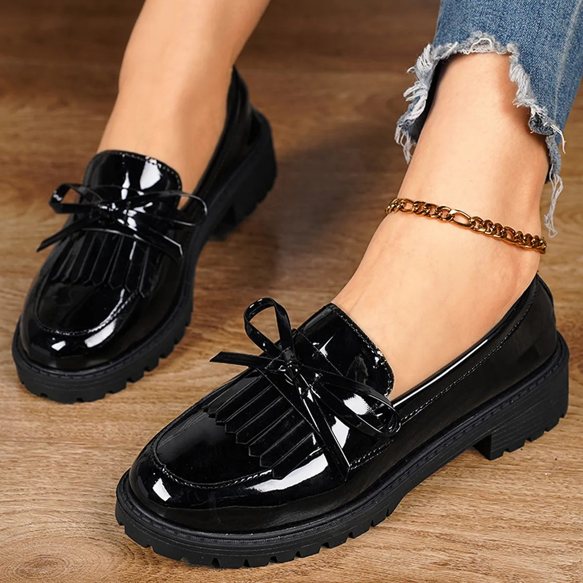 Chaussures grande taille, mocassins, confortables, à enfiler, pour le travail, décontractées, pour femmes, plateforme, pointures 36 à 43