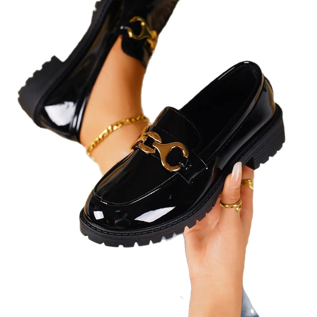 Chaussures grande taille, mocassins, confortables, à enfiler, pour le travail, décontractées, pour femmes, plateforme, pointures 36 à 43