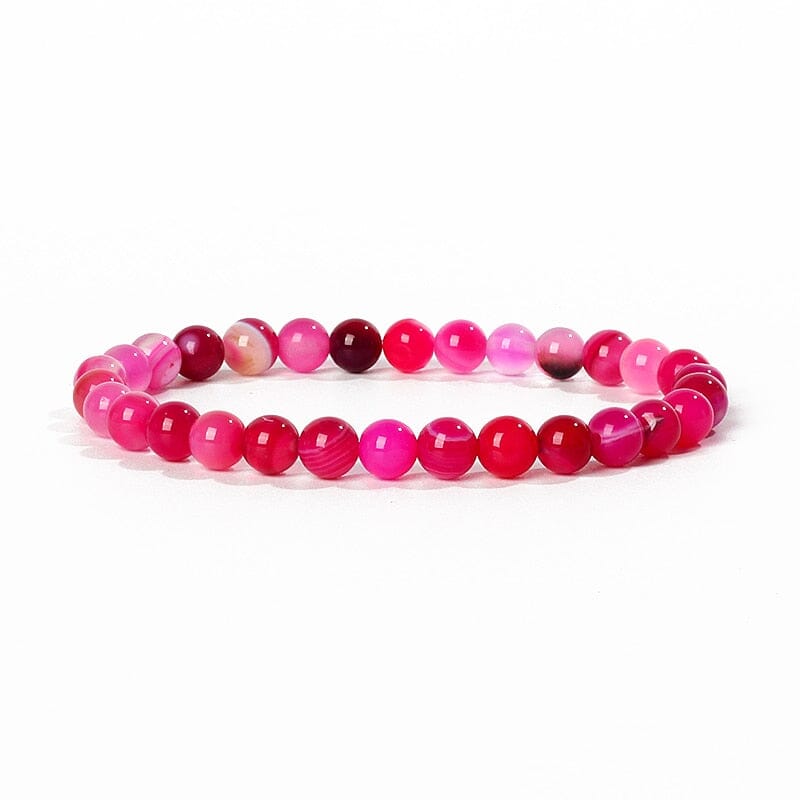 Bracelet Agates en pierre naturelle pour femmes 6mm Quartz Onyx perles Bracelet élastique Chakra guérison Reiki Yoga