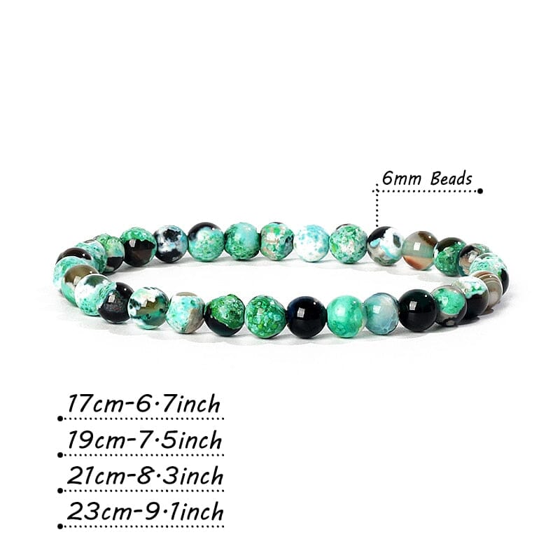 Bracelet Agates en pierre naturelle pour femmes 6mm Quartz Onyx perles Bracelet élastique Chakra guérison Reiki Yoga