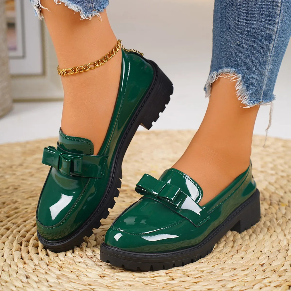 Chaussures grande taille, mocassins, confortables, à enfiler, pour le travail, décontractées, pour femmes, plateforme, pointures 36 à 43