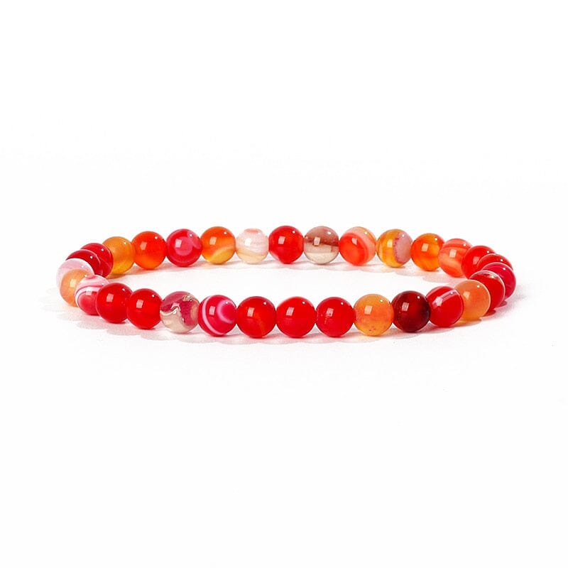 Bracelet Agates en pierre naturelle pour femmes 6mm Quartz Onyx perles Bracelet élastique Chakra guérison Reiki Yoga