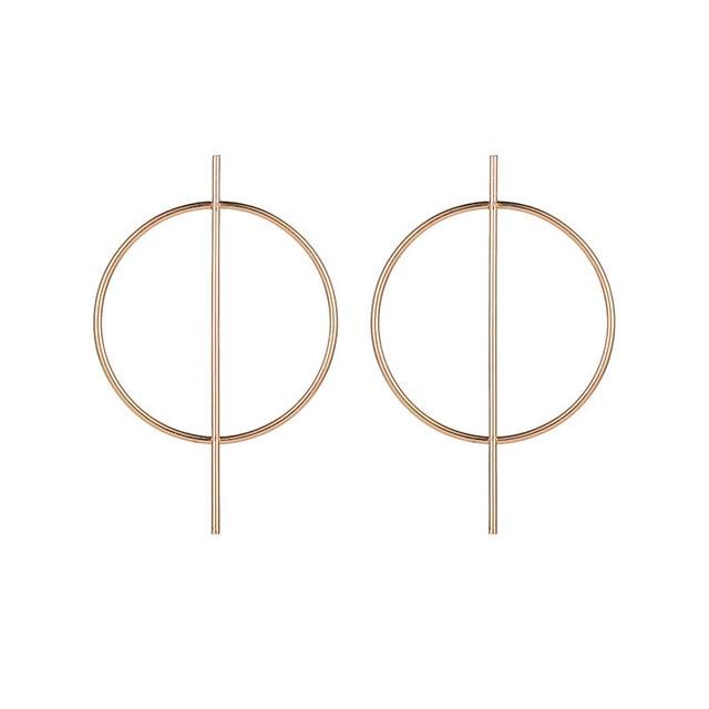 Boucles D'oreilles Éblouissantes de Mode Grandes Géométriques rondes Moderne