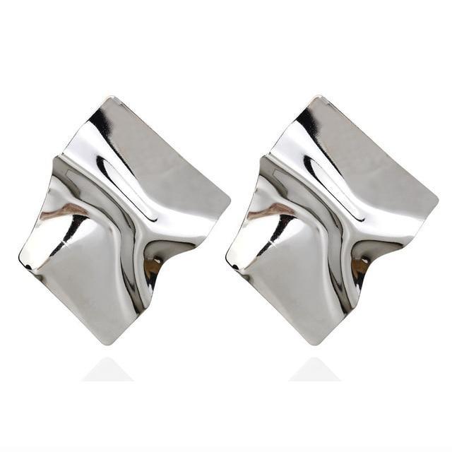 Boucles D'oreilles Éblouissantes de Mode Grandes Géométriques rondes Moderne