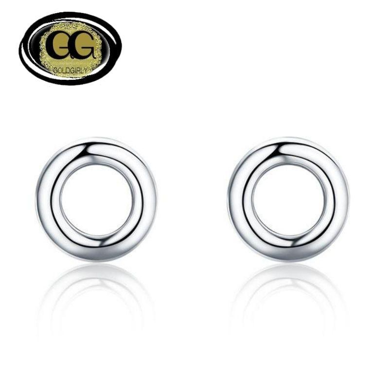 Boucles d'oreilles rondes en argent Sterling 925 pour femmes Idée cadeau