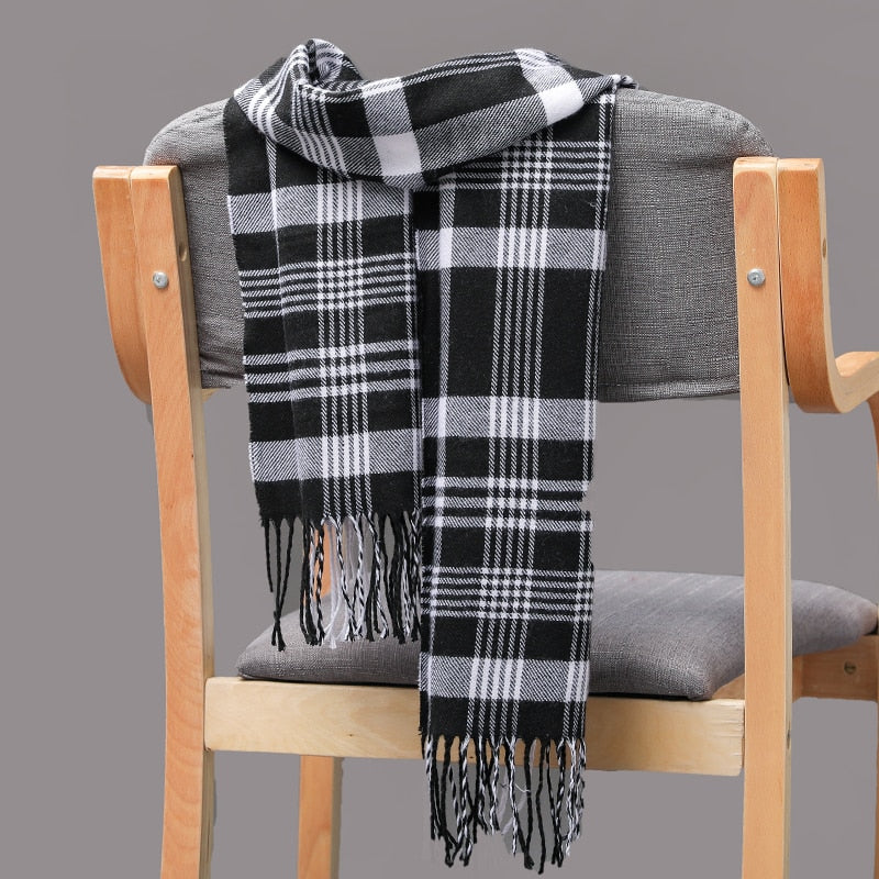 Echarpe chaude mode couleurs 190*35 cm pour femme ou homme d'affaires en doux cachemire Plaid hiver