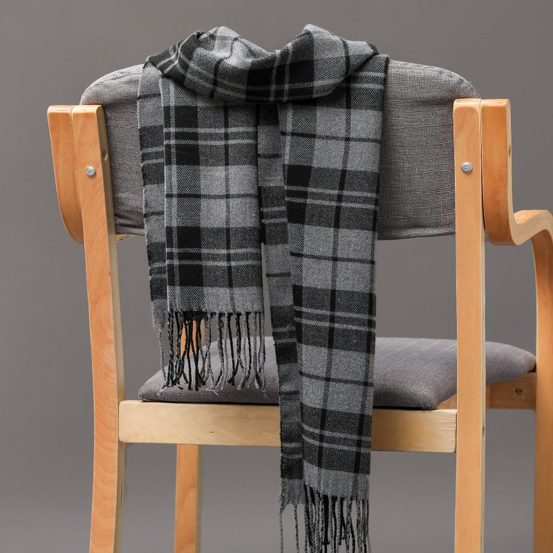 Echarpe chaude mode couleurs 190*35 cm pour femme ou homme d'affaires en doux cachemire Plaid hiver