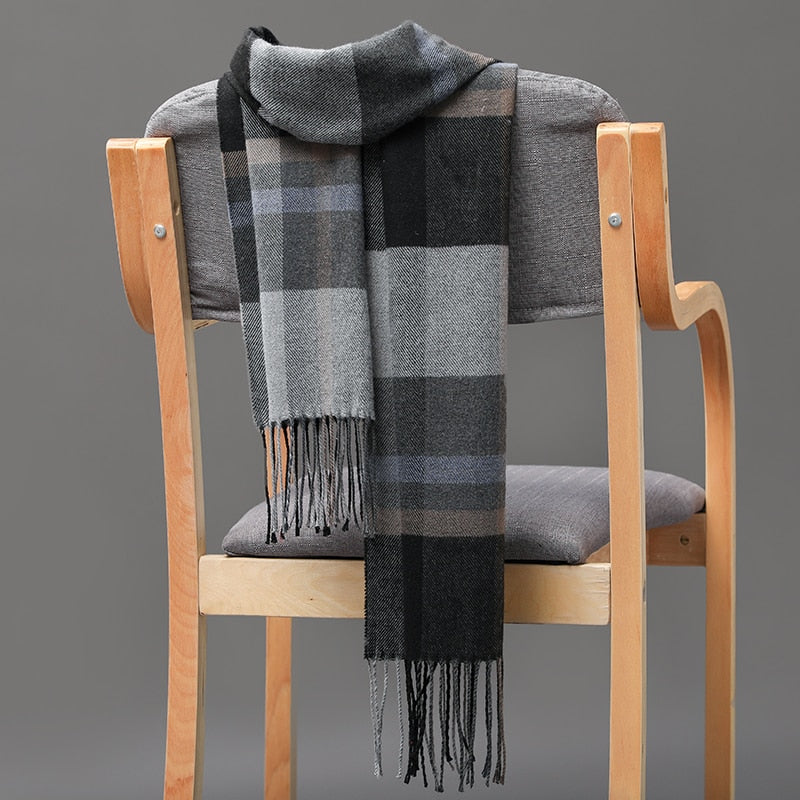 Echarpe chaude mode couleurs 190*35 cm pour femme ou homme d'affaires en doux cachemire Plaid hiver