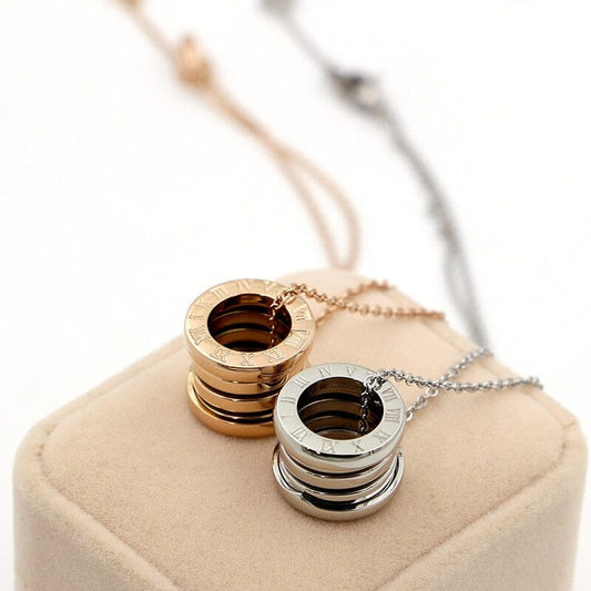 Collier et pendentif En Acier Inoxydable petit tube Lien Amour