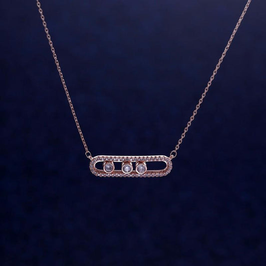 collier d'énergie mode luxe pendentif blanc pierre qui bougent