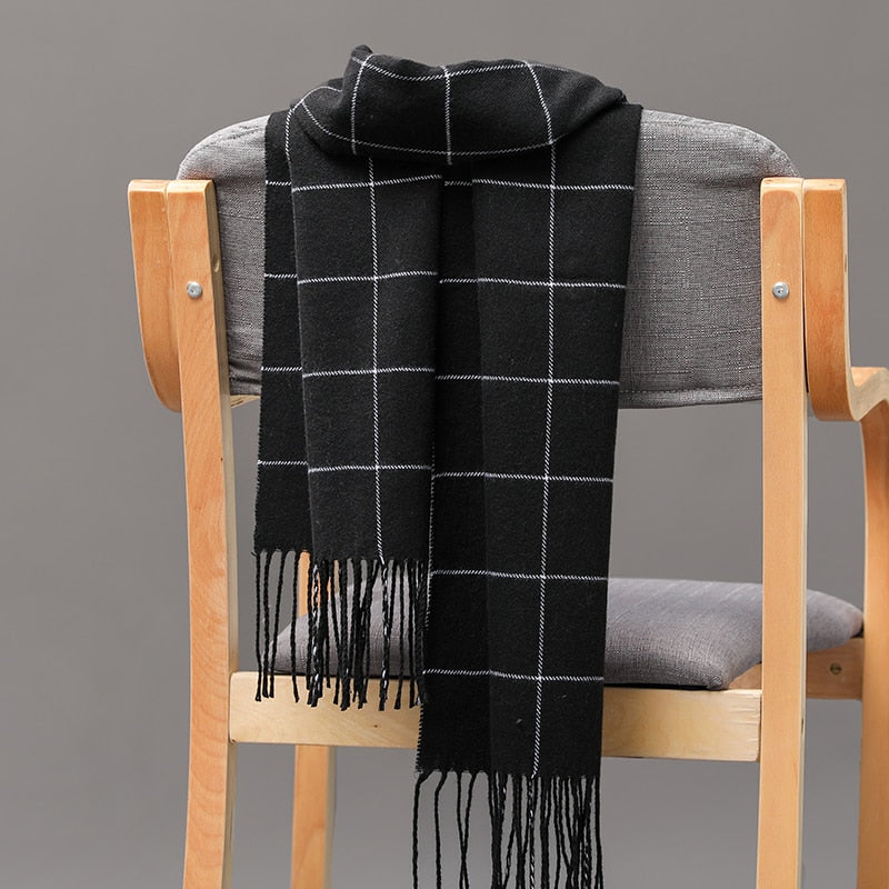 Echarpe chaude mode couleurs 190*35 cm pour femme ou homme d'affaires en doux cachemire Plaid hiver
