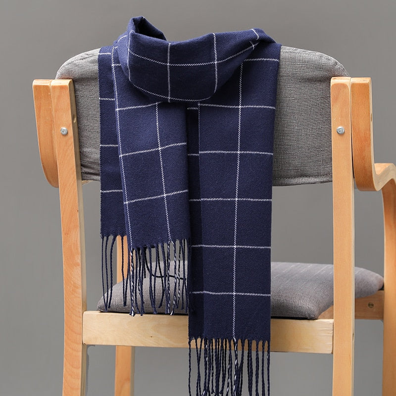 Echarpe chaude mode couleurs 190*35 cm pour femme ou homme d'affaires en doux cachemire Plaid hiver