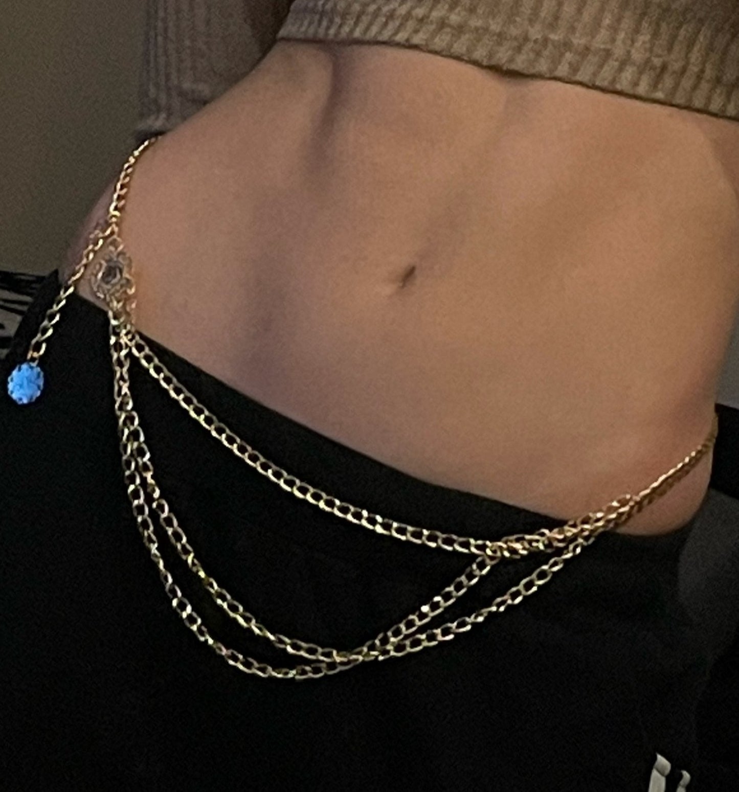 Ceinture pour femme taille ajustable en métal doré ou argenté maillons de chaîne
