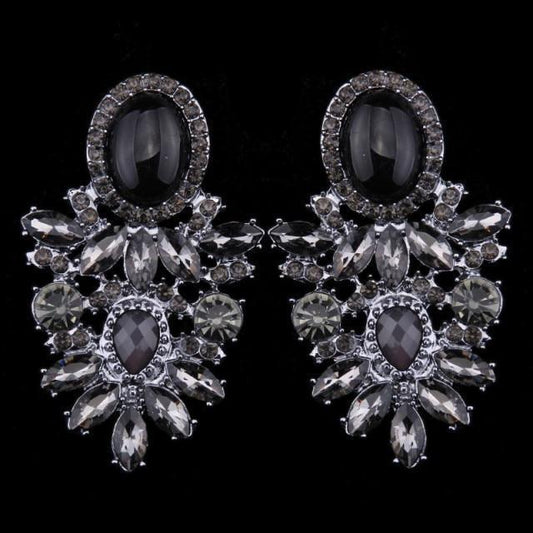 Boucles d'oreilles en perles de couleurs mode luxueuse-gemmes