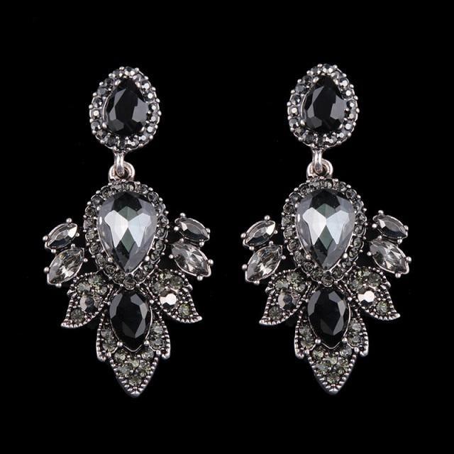 Boucles d'oreilles en perles de couleurs mode luxueuse-gemmes