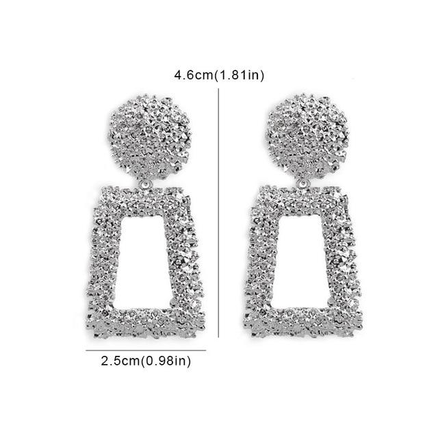 Boucles D'oreilles Éblouissantes de Mode Grandes Géométriques rondes Moderne