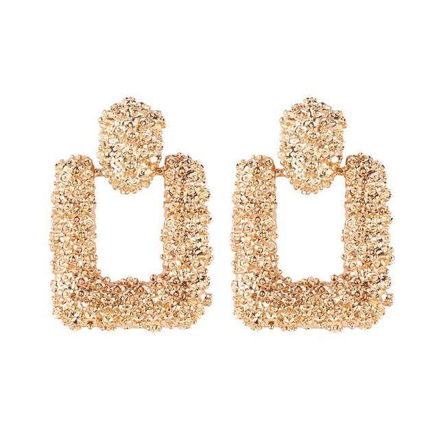Boucles D'oreilles Éblouissantes de Mode Grandes Géométriques rondes Moderne
