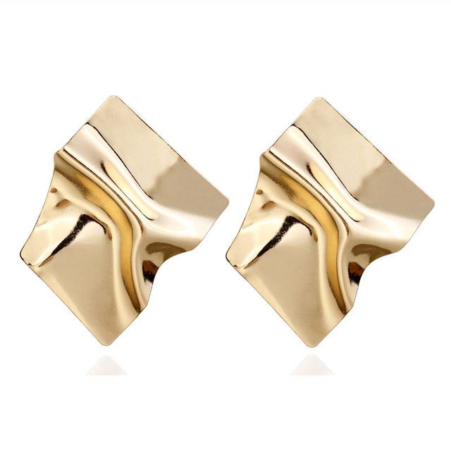 Boucles D'oreilles Éblouissantes de Mode Grandes Géométriques rondes Moderne