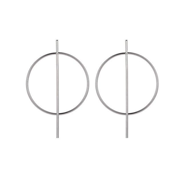 Boucles D'oreilles Éblouissantes de Mode Grandes Géométriques rondes Moderne