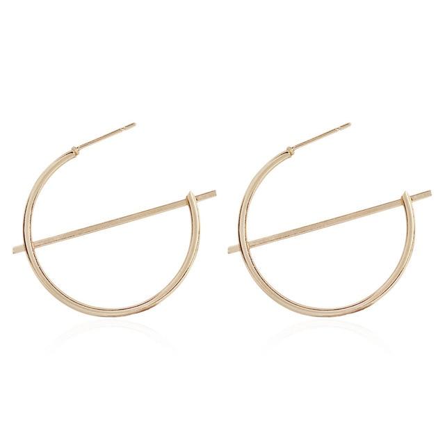 Boucles D'oreilles Éblouissantes de Mode Grandes Géométriques rondes Moderne