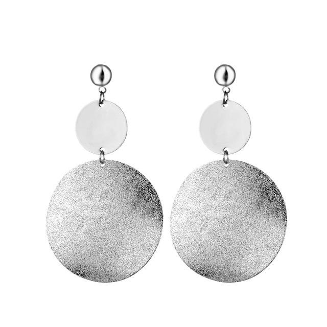 Boucles D'oreilles Éblouissantes de Mode Grandes Géométriques rondes Moderne