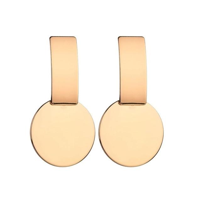 Boucles D'oreilles Éblouissantes de Mode Grandes Géométriques rondes Moderne