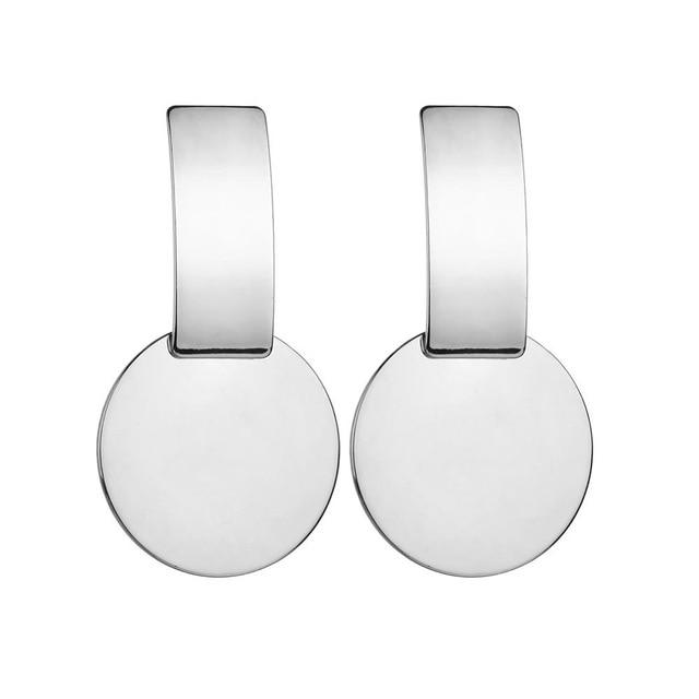 Boucles D'oreilles Éblouissantes de Mode Grandes Géométriques rondes Moderne