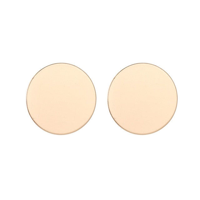 Boucles D'oreilles Éblouissantes de Mode Grandes Géométriques rondes Moderne