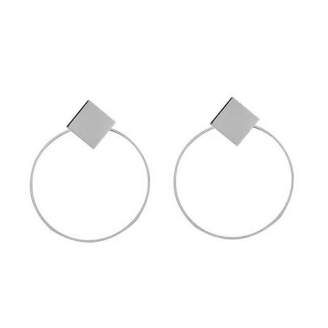 Boucles D'oreilles Éblouissantes de Mode Grandes Géométriques rondes Moderne