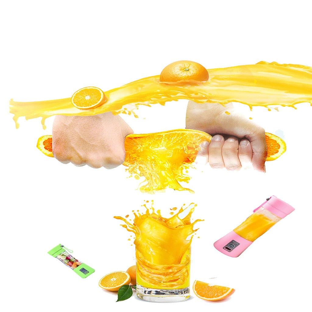 Mixer 400ML Extracteurs Fruits-Lait- Centrifugeuse Électrique Juicer Blender USB Mini Milkshake
