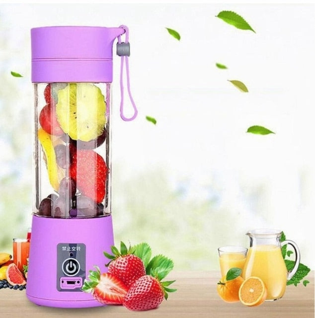 Mixer 400ML Extracteurs Fruits-Lait- Centrifugeuse Électrique Juicer Blender USB Mini Milkshake