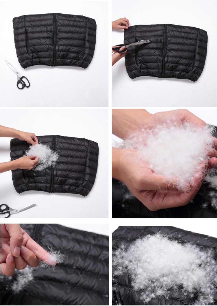 Veste d'hiver Parka en duvet Ultra légère bouffante veste Portable coupe-vent colorée