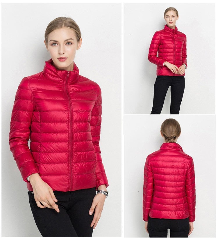 Veste d'hiver Parka en duvet Ultra légère bouffante veste Portable coupe-vent colorée