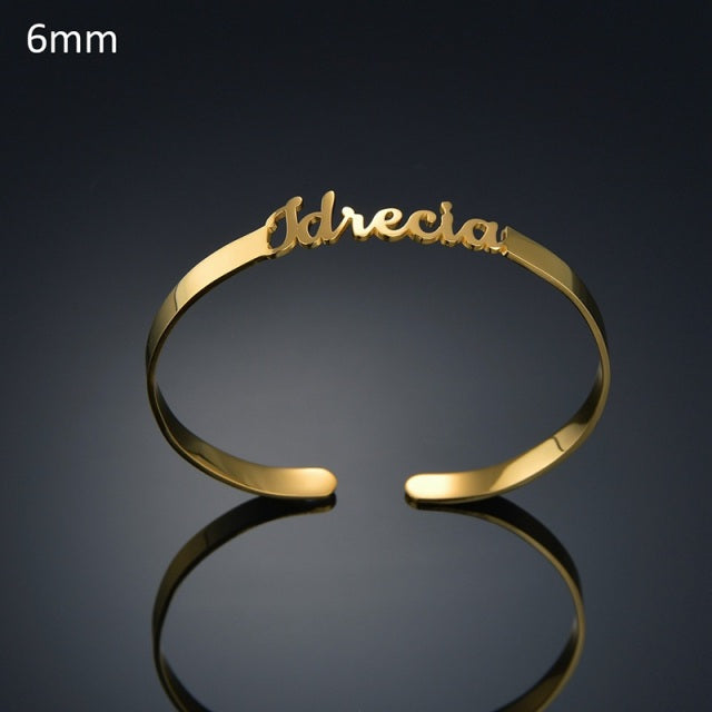 Bracelet Personnalisé En Acier Inoxydable Plaque Signalétique Lettres Coeur
