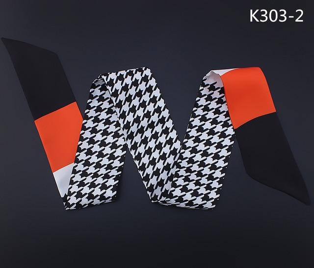 Echarpe douce imprimé Mode 120cm*7cm noir& blanc + votre couleur