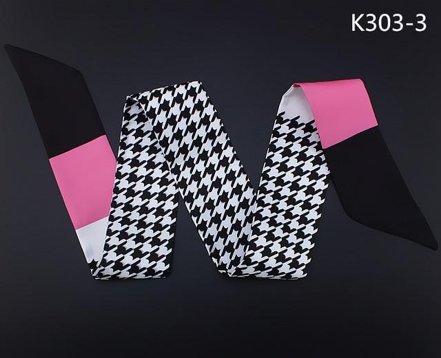 Echarpe douce imprimé Mode 120cm*7cm noir& blanc + votre couleur