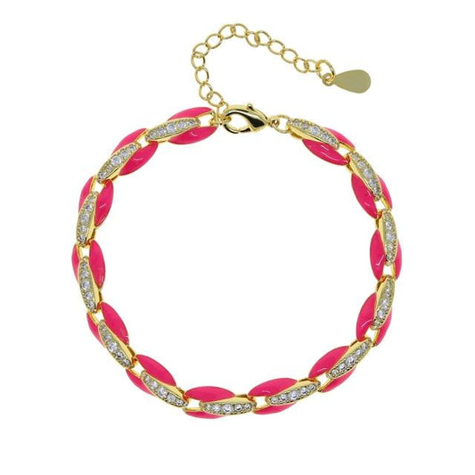 Bracelet Mode haute qualité pour femmes Arc en ciel coloré perlé et strass