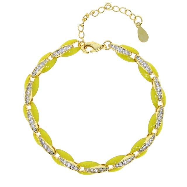 Bracelet Mode haute qualité pour femmes Arc en ciel coloré perlé et strass