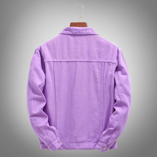 veste en jean Homme violet ou orange