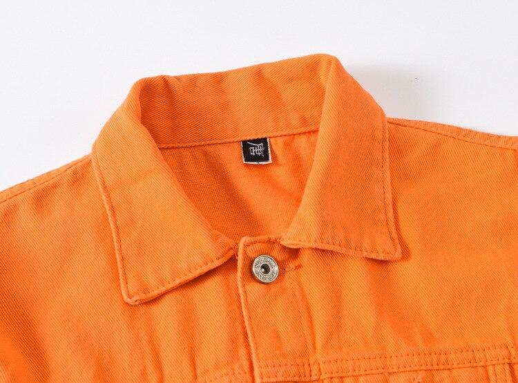 veste en jean Homme violet ou orange
