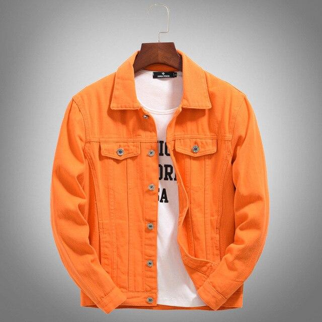 veste en jean Homme violet ou orange
