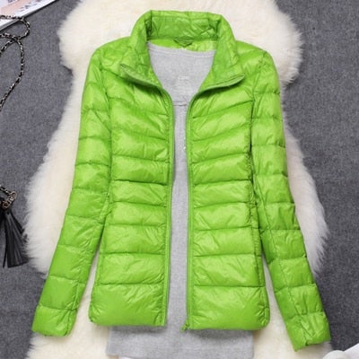 Veste d'hiver Parka en duvet Ultra légère bouffante veste Portable coupe-vent colorée