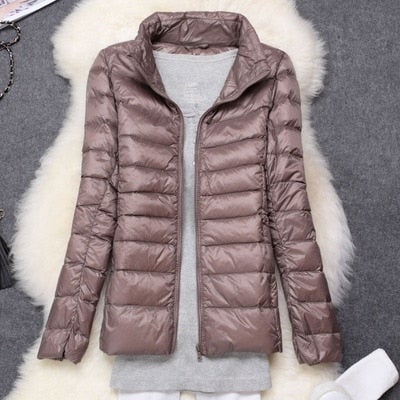 Veste d'hiver Parka en duvet Ultra légère bouffante veste Portable coupe-vent colorée