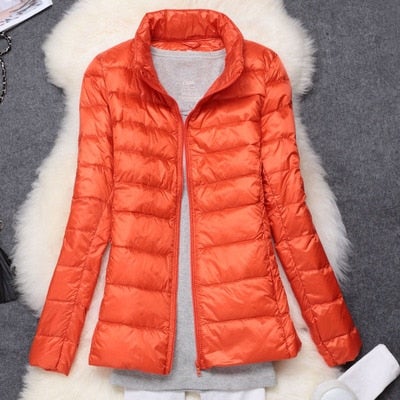 Veste d'hiver Parka en duvet Ultra légère bouffante veste Portable coupe-vent colorée